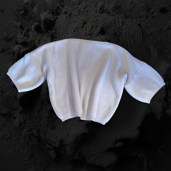 VTG San Miguel White Cable Knit 100% Cotton Oversized Sweater Medium - Picture 10 of 15